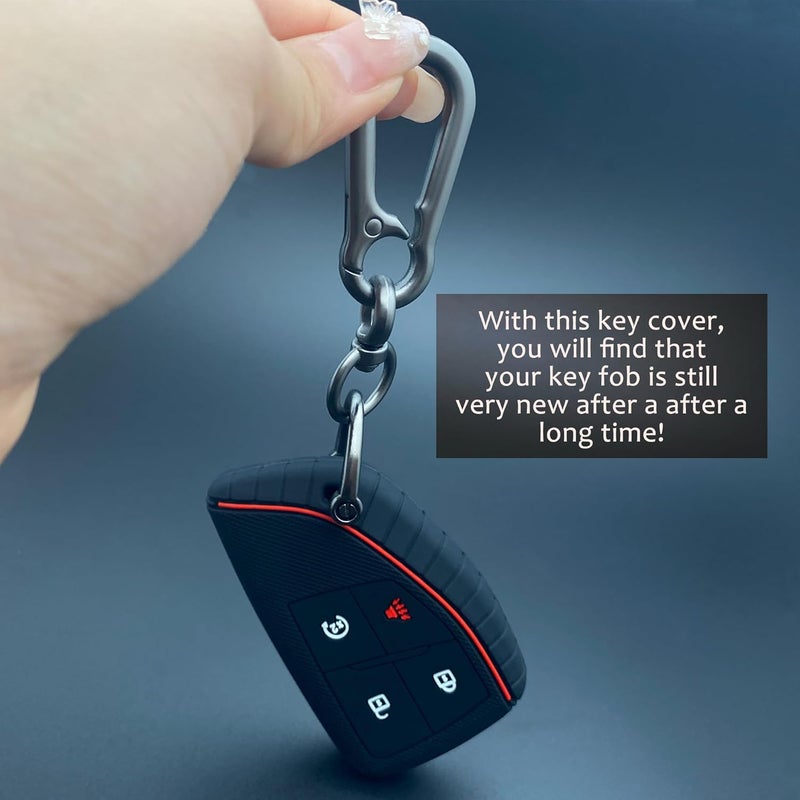 TANDRIVE 4-Button Key Fob Cover for 2023-2025 2026 Chevy Colorado Equinox Silverado GMC Canyon Sierra 2025 Honda Prologue, Silicone, 2-Pack, Black - Image 5